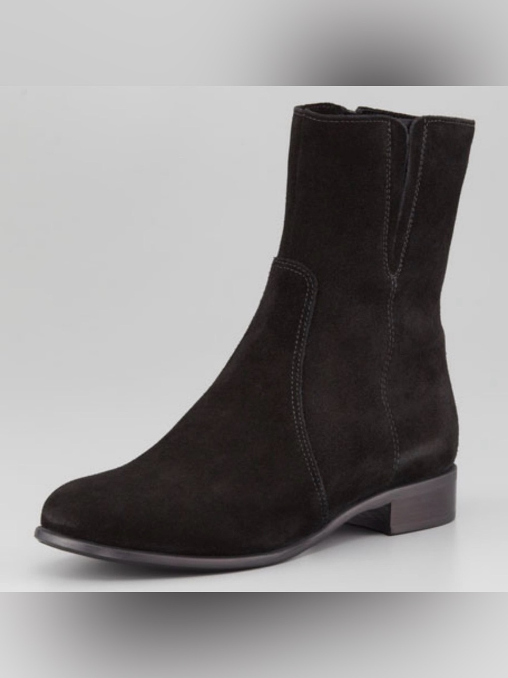 La Canadienne Solana Black Suede Waterproof Ankle Boots $450 Sz 6